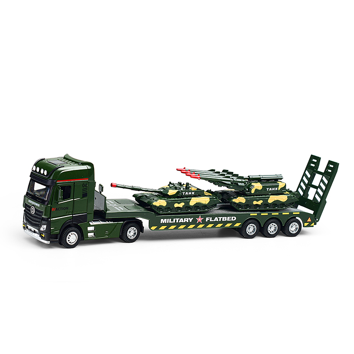 Фото к товару Автовоз 8615B "Военный" с танками, в коробке Автовоз 8615B "Военный" с танками, в коробке