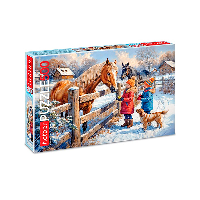 Пазлы 500 "Снежное утро"