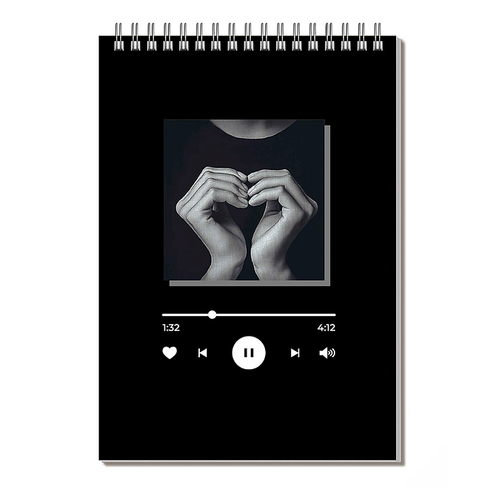 Блокнот А5, 60 л, "Сердце" 