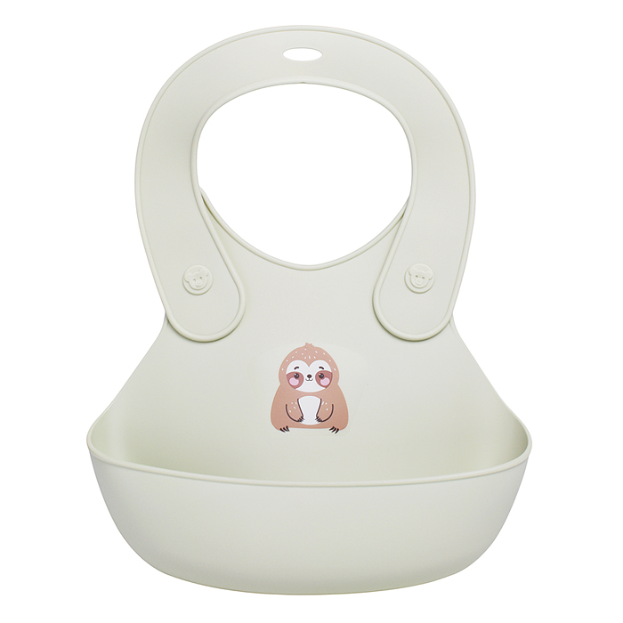 Нагрудник детский с декором (Зеленый)