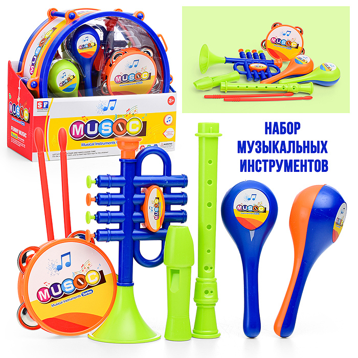 Набор музыкальных инструментов SF8155D "Музыкальное детство" в коробке
