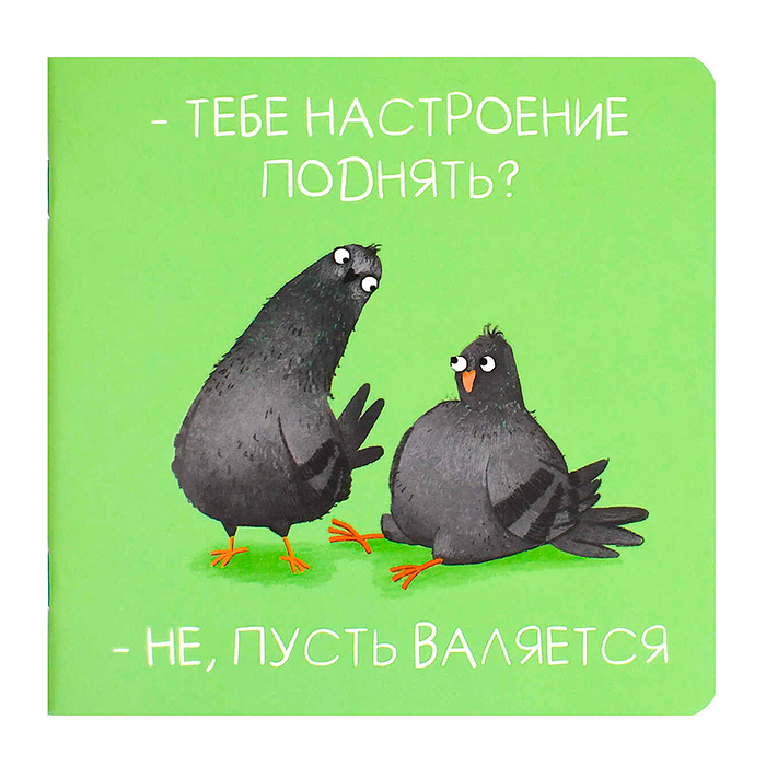 Блокнот 32 л, "Озорные голуби" 130х130 мм, 