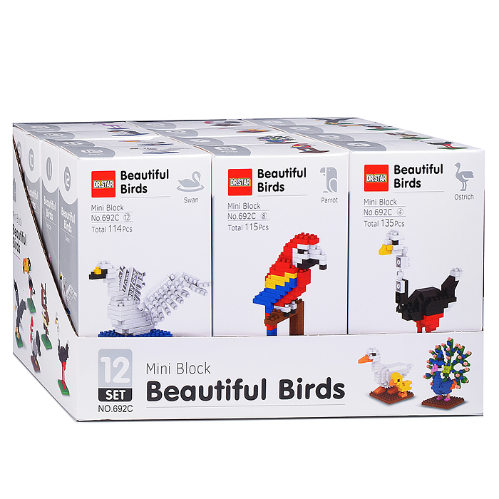 Конструктор 692C "Птица" (в ассортименте) в коробке