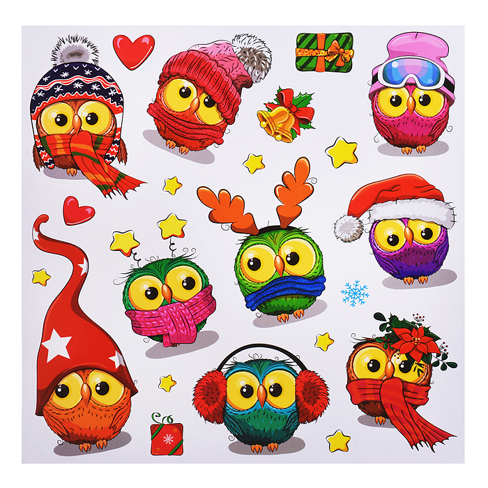 Декоративные наклейки. Совята (30х30 см)