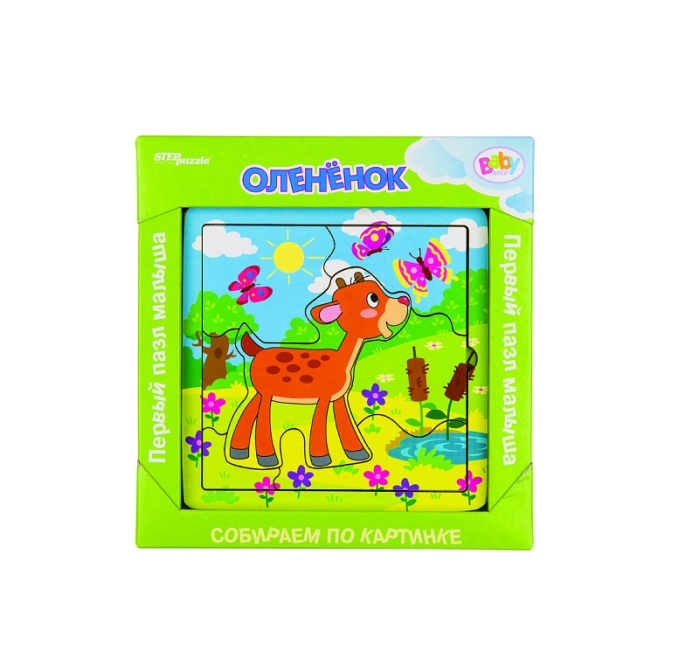 Игра из дерева "Оленёнок" (собираем по картинке) (Baby Step) Игра из дерева "Оленёнок" (собираем по картинке) (Baby Step)