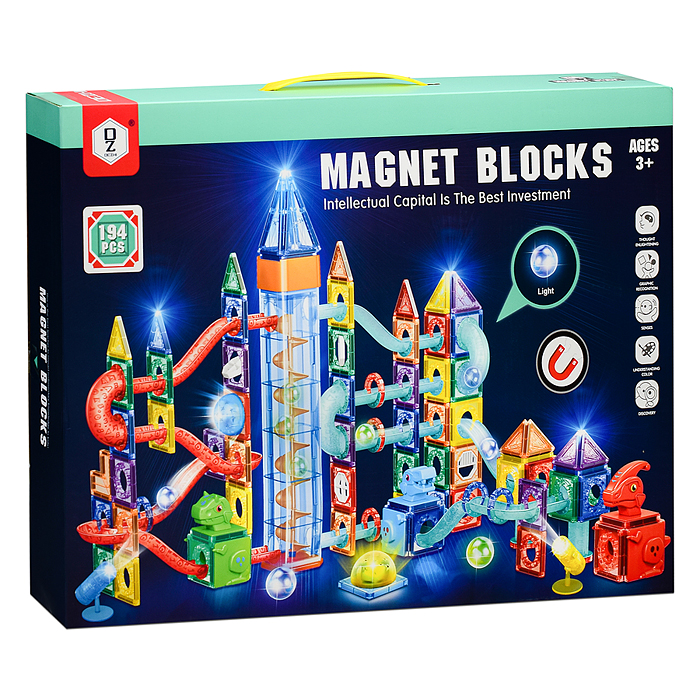 Конструктор HD132A-1 магнитный "Орбитальные шарики" (194 дет.)