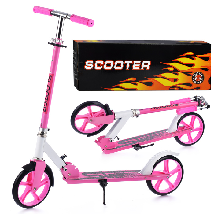 Самокат U038447Y 2-х кол., розовый, PU/ 200 мм, ABEC 7, в коробке