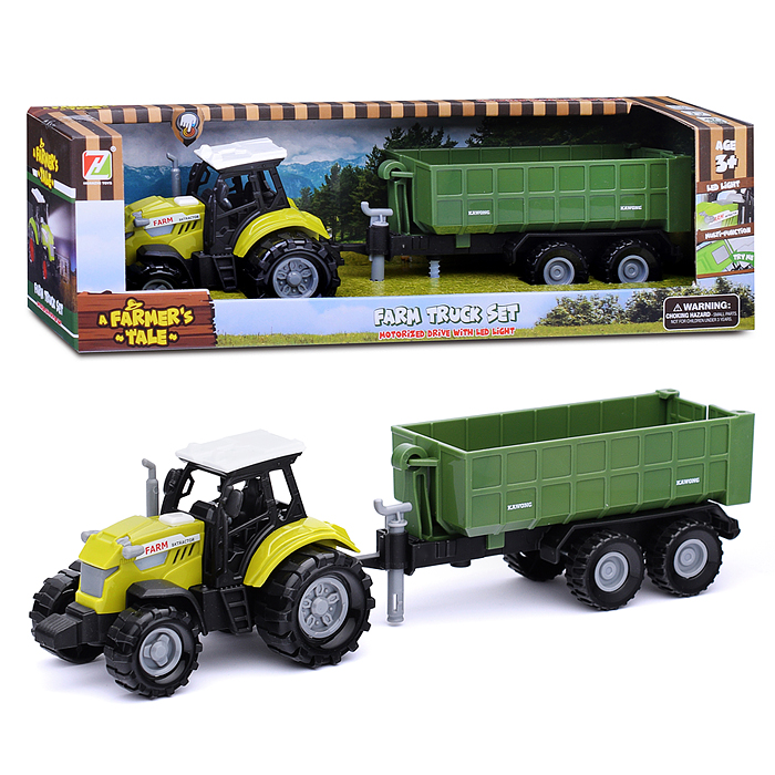 Трактор 550-7P "Фермер" с прицепом, в коробке Трактор 550-7P "Фермер" с прицепом, в коробке