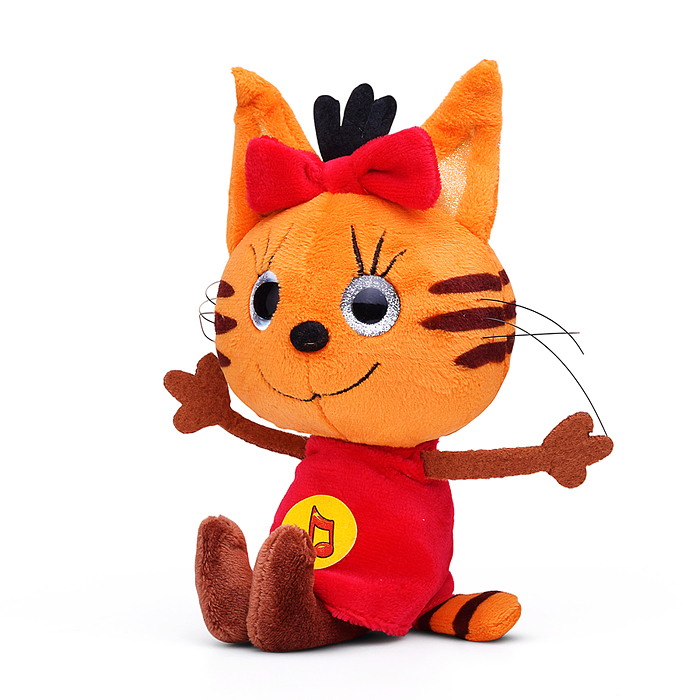 Мягкая игрушка "Карамелька" 13см, "Три Кота" с ty глазами, озвуч.