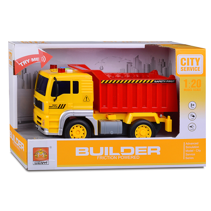 Машина WY511A "Строительная техника" 1:16 (свет, звук) на батарейках, в коробке