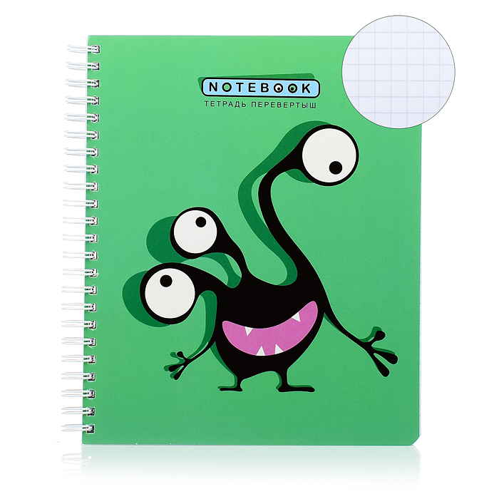 Тетрадь 96л клетка/линия А5 гребень S Перевертыш Кляксоиды 
