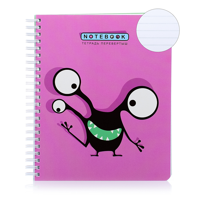 Тетрадь 96л клетка/линия А5 гребень S Перевертыш Кляксоиды 