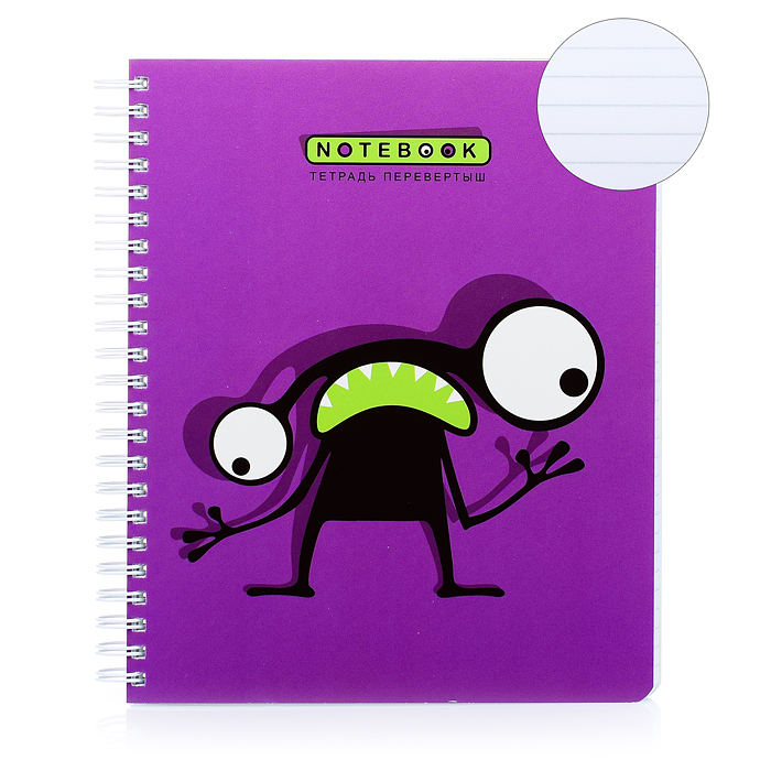 Тетрадь 96л клетка/линия А5 гребень S Перевертыш Кляксоиды 