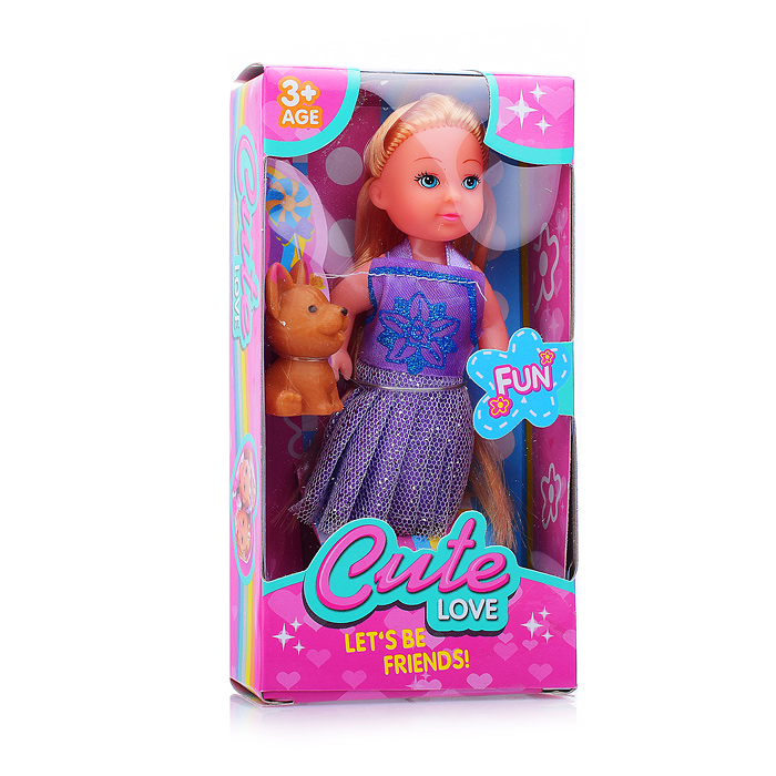 Фото к товару Кукла SM001-3 с щенком, в коробке Кукла SM001-3 с щенком, в коробке