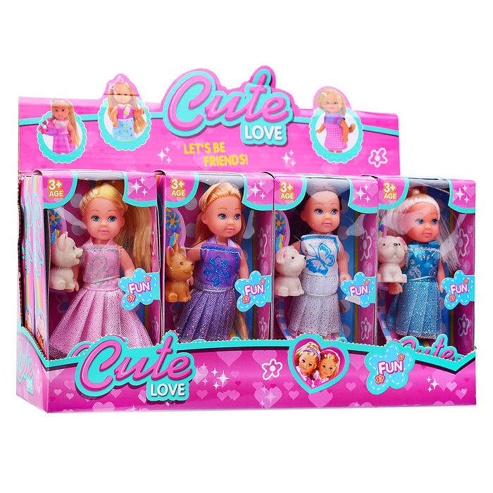 Фото к товару Кукла SM001-3 с щенком, в коробке Кукла SM001-3 с щенком, в коробке