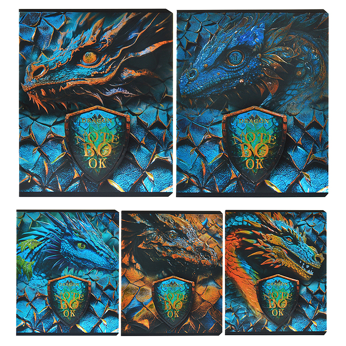 Тетрадь 48л. клетка, А5 "Король Драконов" скрепка