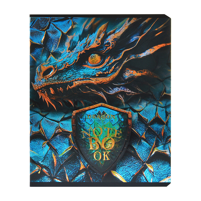 Тетрадь 48л. клетка, А5 "Король Драконов" скрепка