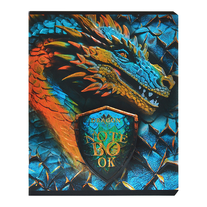 Тетрадь 48л. клетка, А5 "Король Драконов" скрепка