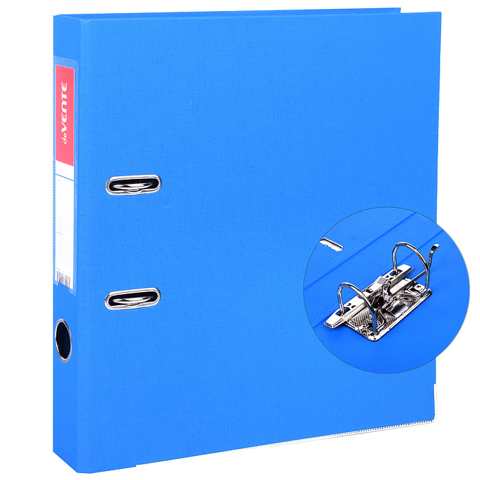 Папка с арочным механизмом A4 50 мм PP двусторонний разобранная, металлическая окантовка, голубая