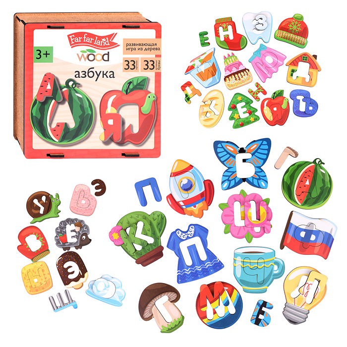 Пазлы зигзаг "Азбука" (деревянная) Пазлы зигзаг "Азбука" (деревянная)