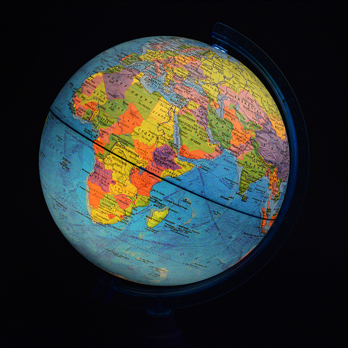 Глобус Земли политический 210 мм. с подсветкой КлассикЕвро