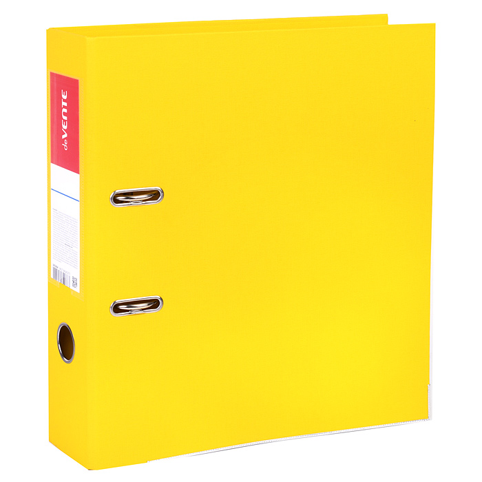 Папка с арочным механизмом A4 75 мм PP двусторонний разобранная, металлическая окантовка, желтая