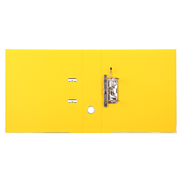 Папка с арочным механизмом A4 75 мм PP двусторонний разобранная, металлическая окантовка, желтая