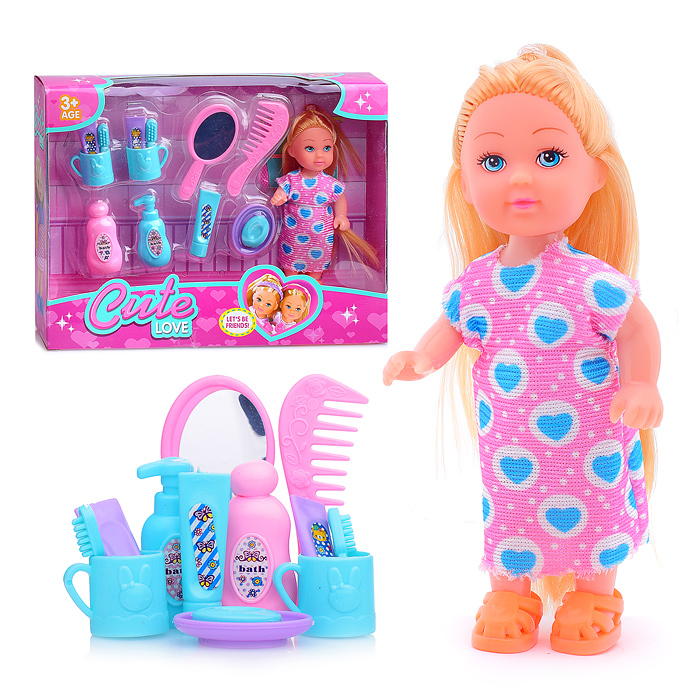 Набор с куклой "Доброе утро!" SM011-3 в коробке Набор с куклой "Доброе утро!" SM011-3 в коробке