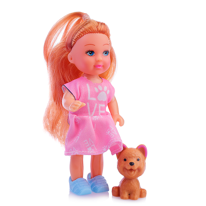 Кукла SM001-2 "Лиза" с щенком, в ассортименте, в коробке