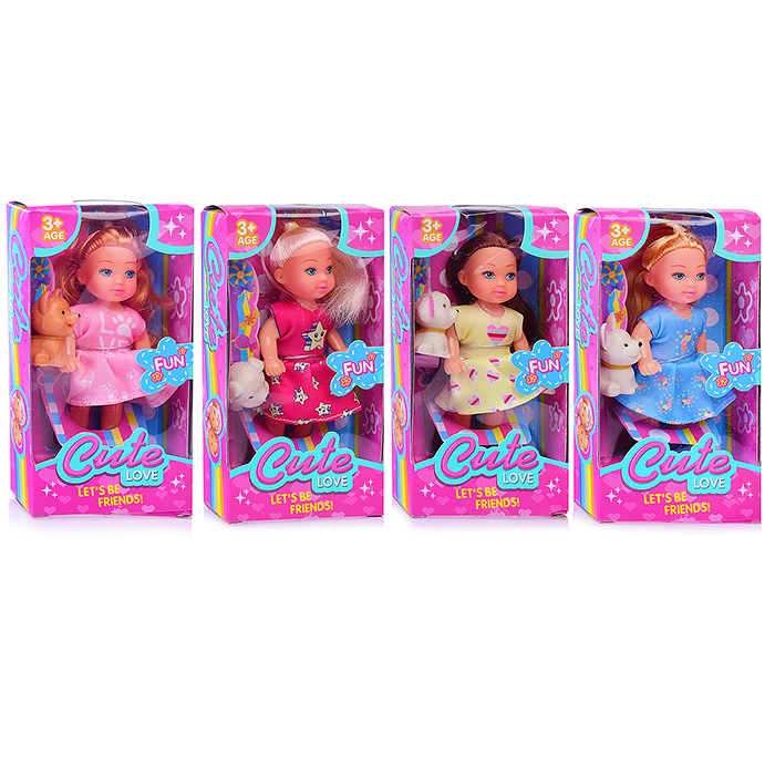 Кукла SM001-2 "Лиза" с щенком, в ассортименте, в коробке