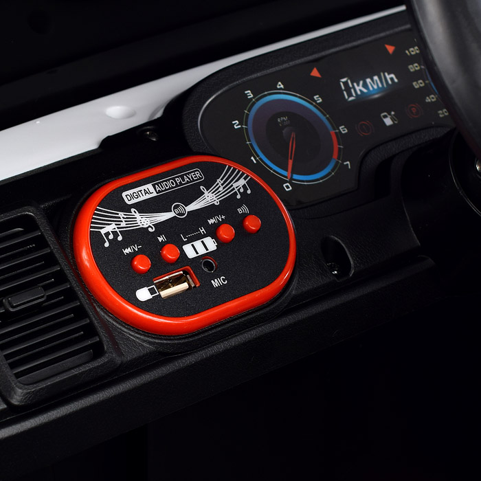 Электромобиль U023469Y "Профи" на аккумуляторе, с р/у управлением, в коробке (белый)