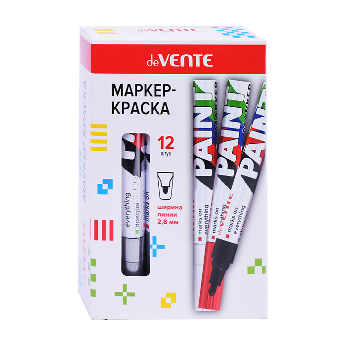 Маркер-краска серебристая, круглый алюминиевый корпус, с клипом, нитро-основа, пулевидный наконечник