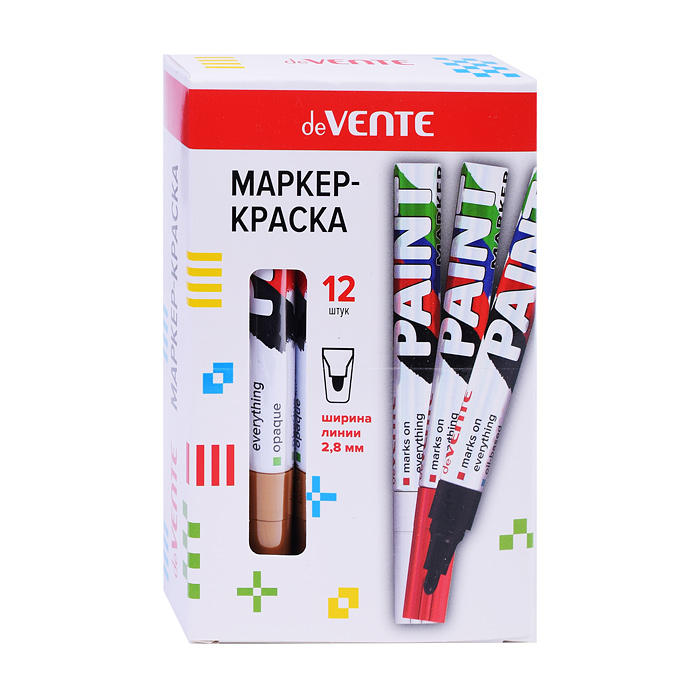 Маркер-краска золотая, круглый алюминиевый корпус, с клипом, нитро-основа, пулевидный наконечник