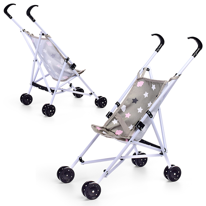 Коляска для кукол 968-11 трость, прогулочная