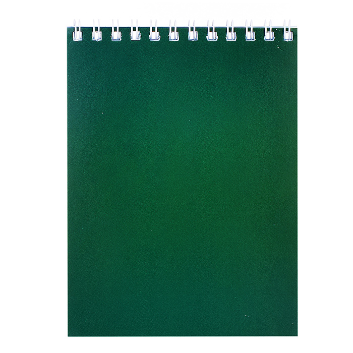 Блокнот 40л. А6 клетка, гребень ML Корпоратив-зеленый 