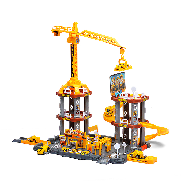 Фото к товару Парковка MH2108 "Приключения на стройке" (82 предмета) в коробке Парковка MH2108 "Приключения на стройке" (82 предмета) в коробке