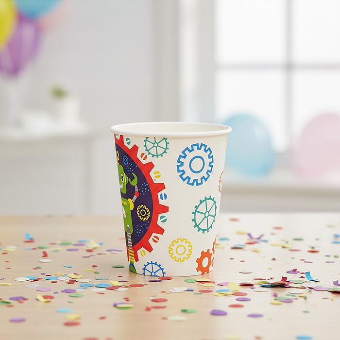 Набор посуды одноразовой 00-7489 "Робот" стаканы (10 шт)