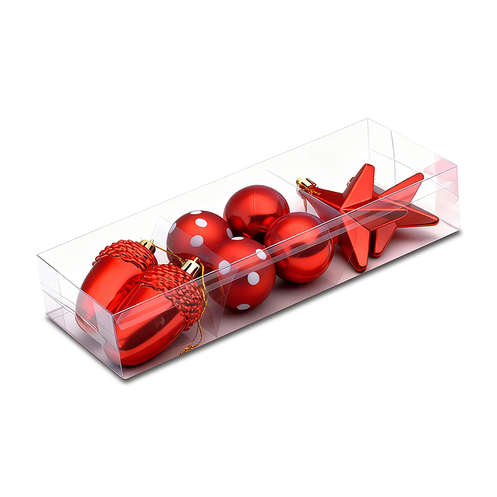 Набор новогодних украшений S2612 "Ёлочные сказки" (8шт)