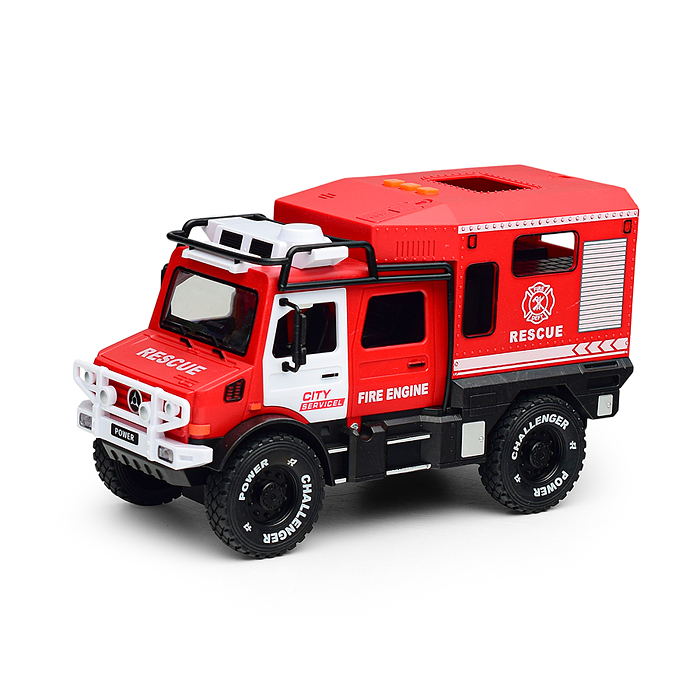 Машина RJ5521B "Пожарная служба" (свет, звук) в коробке