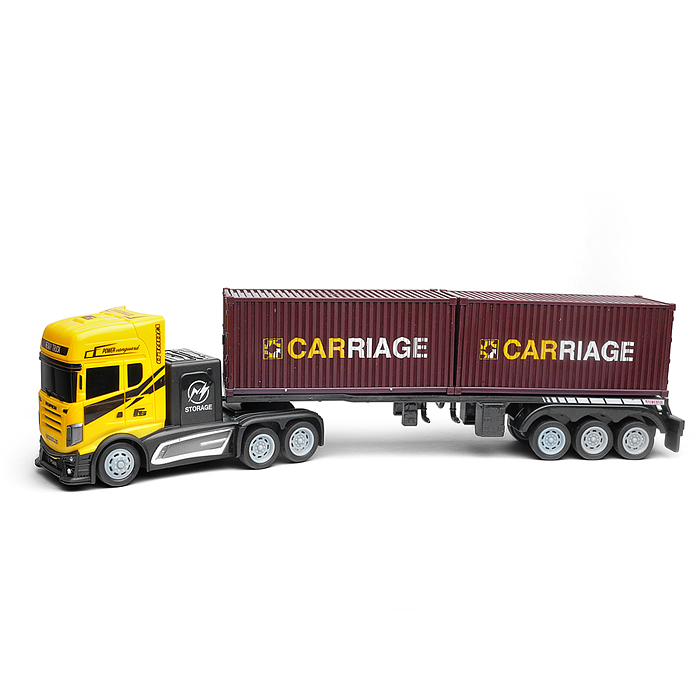 Машина GM1922 "Контейнеровоз" с дорожными знаками, р/у, 27 MHz, в коробке