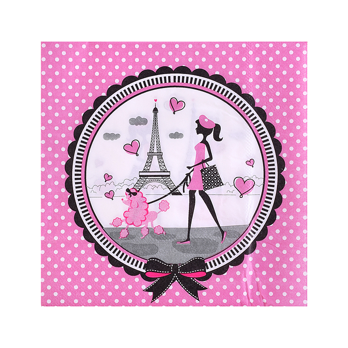 Набор посуды одноразовой 00-7516 "Париж" салфетки (20 шт)