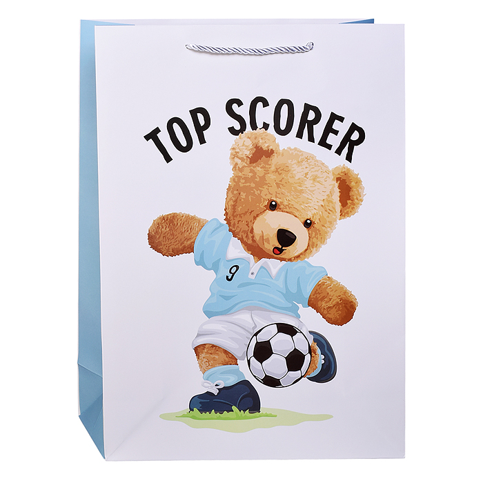 Пакет подарочный 00-7408 "Мишка спортсмен" 30*41.5*12см