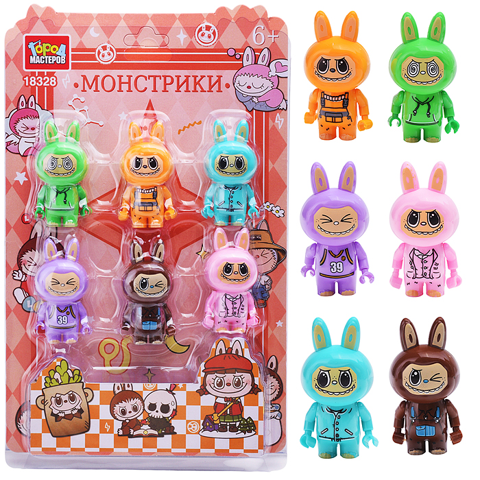 Конструктор фигурки "Монстрики" 6 шт. 