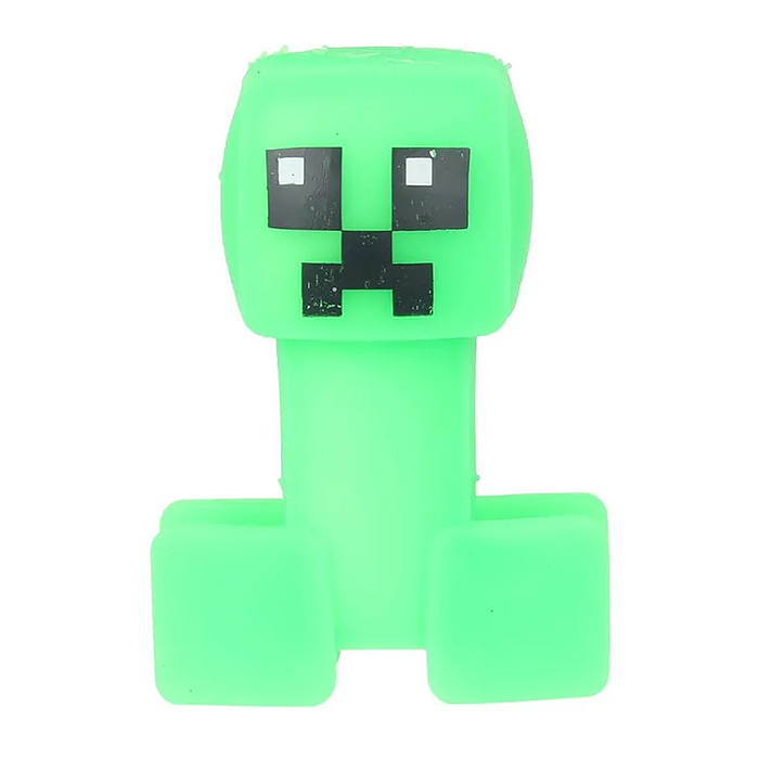 Игрушка антистресс тянучка "Пиксельный персонаж. Зеленый человечек" блистер, Супер Флекс 