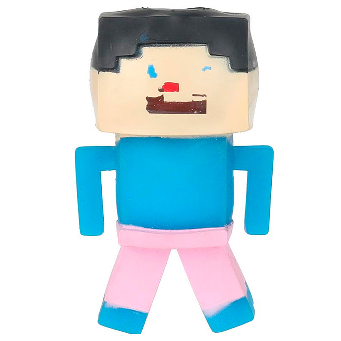 Игрушка антистресс тянучка "Пиксельный персонаж в синем свитере" блистер, Супер Флекс