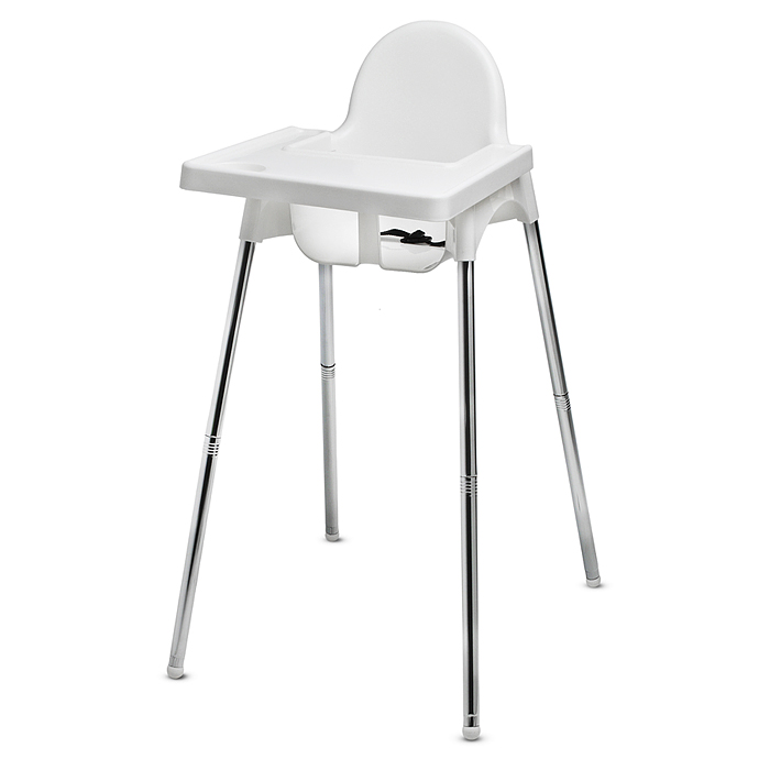 Стульчик для кормления, с разборными ножками, белый