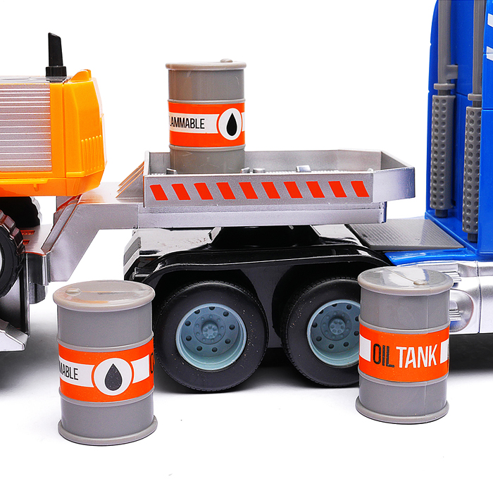 Фото к товару Машина GM1938 "Грузовик тягач с экскаватором" р/у, 27 MHz, в коробке Машина GM1938 "Грузовик тягач с экскаватором" р/у, 27 MHz, в коробке