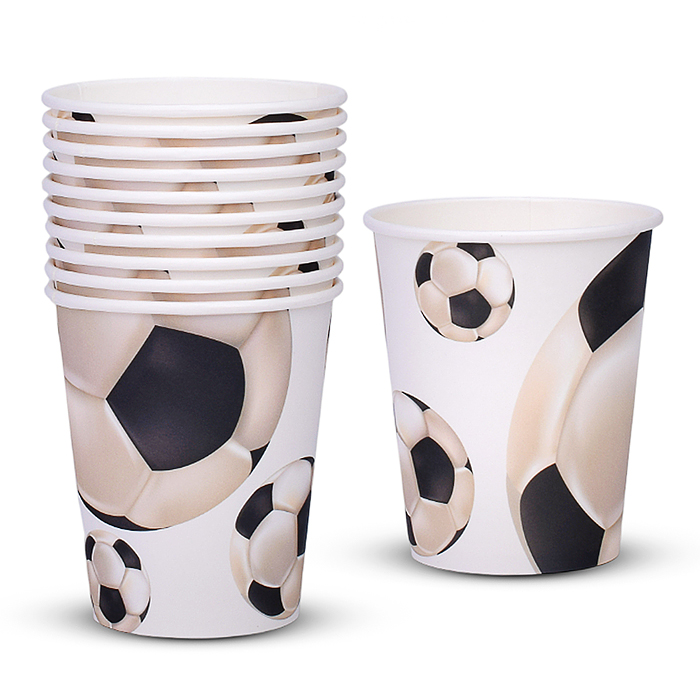 Набор посуды одноразовой 00-7493 "Футбольный мяч" стаканы (10 шт)