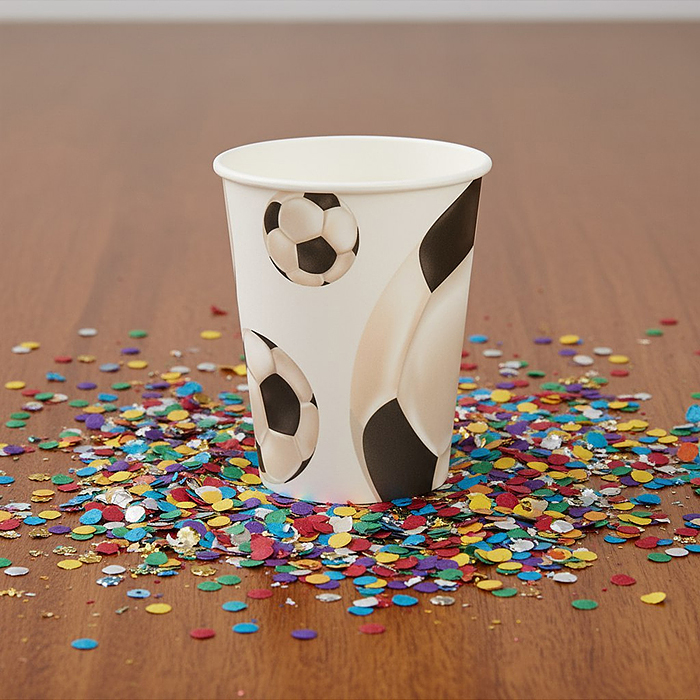Набор посуды одноразовой 00-7493 "Футбольный мяч" стаканы (10 шт)