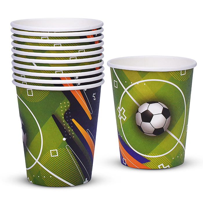 Набор посуды одноразовой 00-7509 "Футбол" стаканы (10 шт)